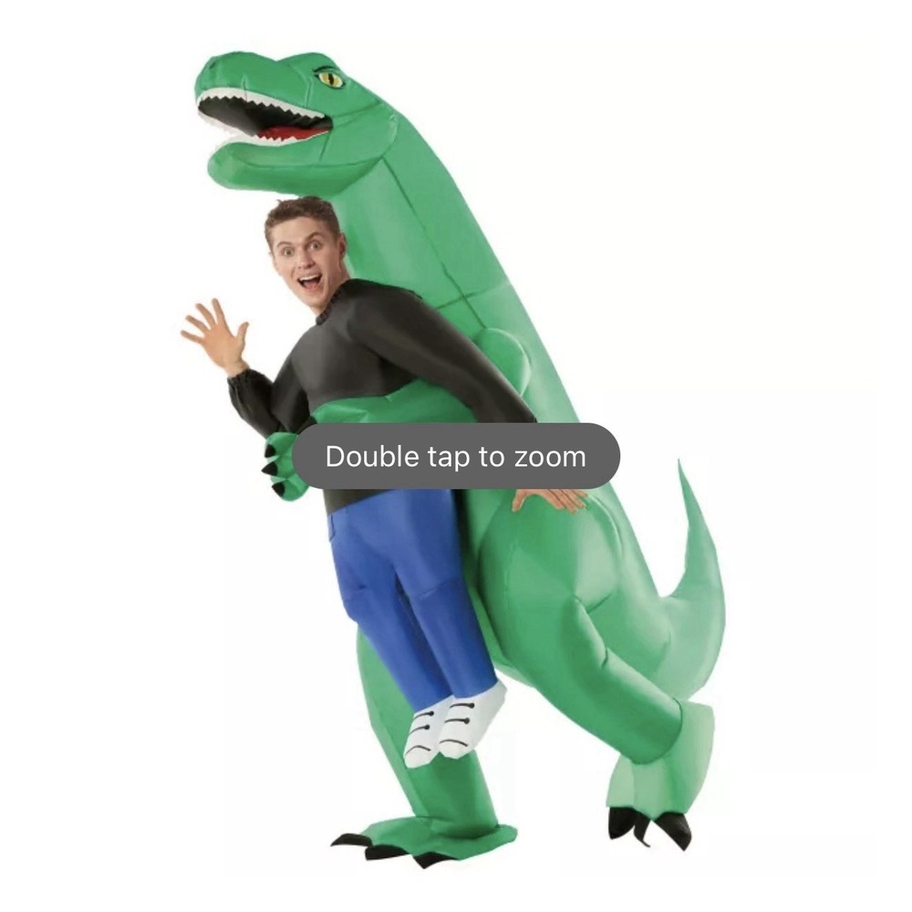 Spirit Halloween Adult T. Rex Abduction Inflatable Costume Dinosaur